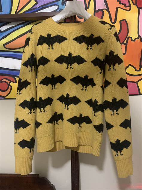 gucci bat sweater replica|gucci lamb print sweater.